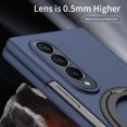 thumbnail image 4 of For Samsung Galaxy Z Fold 4 Case with Screen Protector, Grip Ring Kickstand Shockproof Hard PC Back Cover Anti-Scratch Bumper Drop Protection Slim Fit Phone Case for Samsung Galaxy Z Fold 4, Blue, 4 of 7