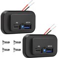 thumbnail image 1 of 2x tomas USB de 12v, cargador de coche a prueba de agua, 1 of 5