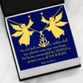 thumbnail image 1 of Psalm 91 Gift Gold KeepSake Scripture Card Anchor Pendant Stainless Steel Guardian Angels Quote, 1 of 7