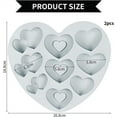 thumbnail image 2 of 2 Pieces Silicone Heart Diamond Mold, 9-Diamond 3D Silicone Heart Cake Mold, Heart Silicone Molds Muffin Mold for DIY Cakesicle Cake, Muffin Cups, Chocolate, Fondant (Blue Gray), 2 of 4