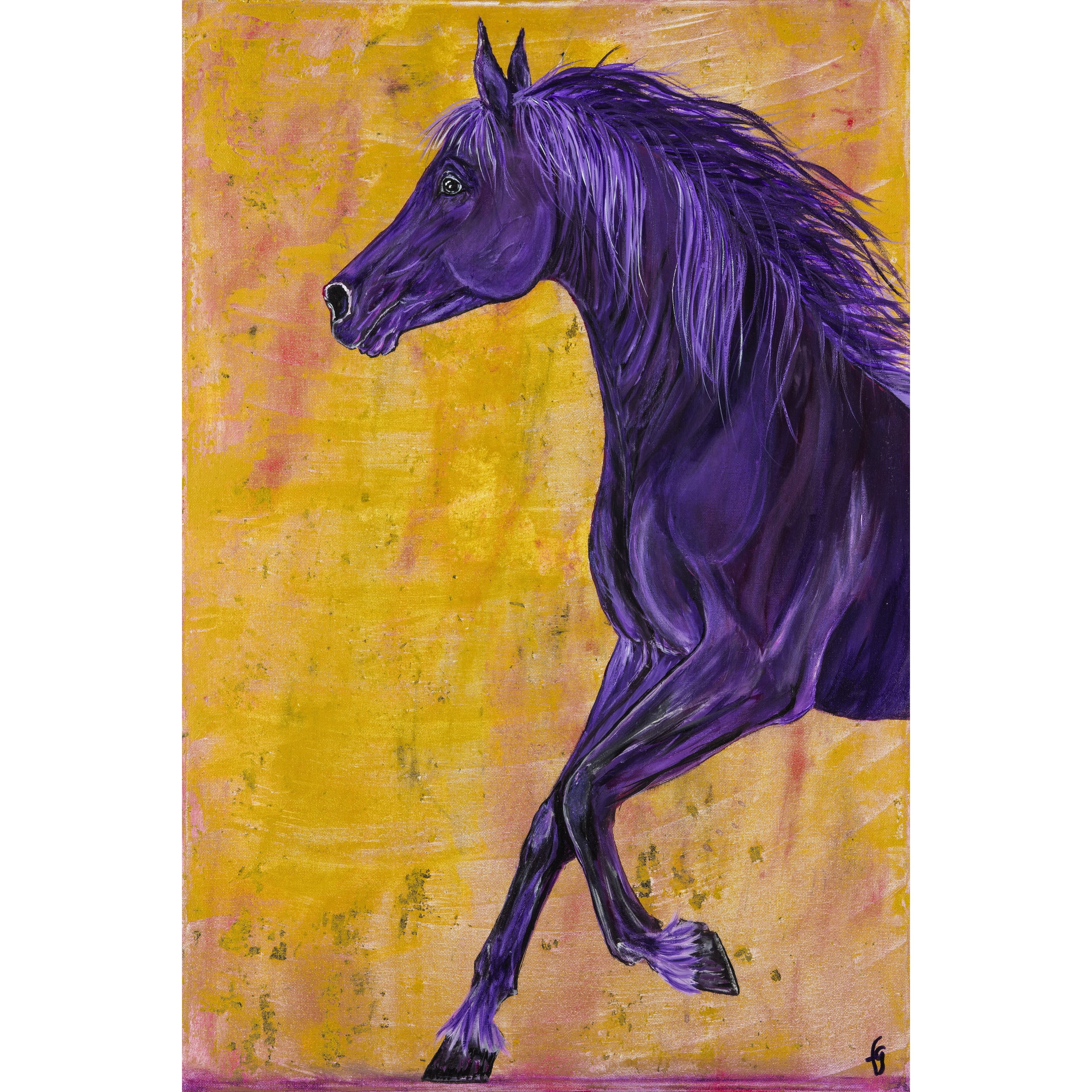 "Amoroso Arabian Horse" Painting Print on Wrapped Canvas