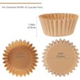 thumbnail image 4 of Caperci Heavy-Duty Natural Cupcake Liners - 150 Count Grease-Resistant Baking Cups, Odorless, No Pan Needed, Easy Release​(Natural), 4 of 6