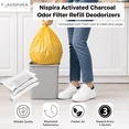 thumbnail image 5 of Nispira Activated Charcoal Odor Filter Refill Deodorizers 6 Packs for Trash Cans 8 Gallon and Larger, Compatible with Itouchless, 5 of 9