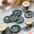 thumbnail image 3 of Flower Series Wax Seal Stamp Bikes Sealing Wax Stamp for Invitation Scrapbooking Envelopes Cards Letter Decorations, 3 of 21