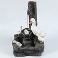 thumbnail image 7 of Animal Garden Statue Water Fountain with LED Light - Solar Powered Garden Lights Duck Water Fountain Statue Garden Decor Fountain Creative Resin Outdoor Sculpture (The duck family), 7 of 7