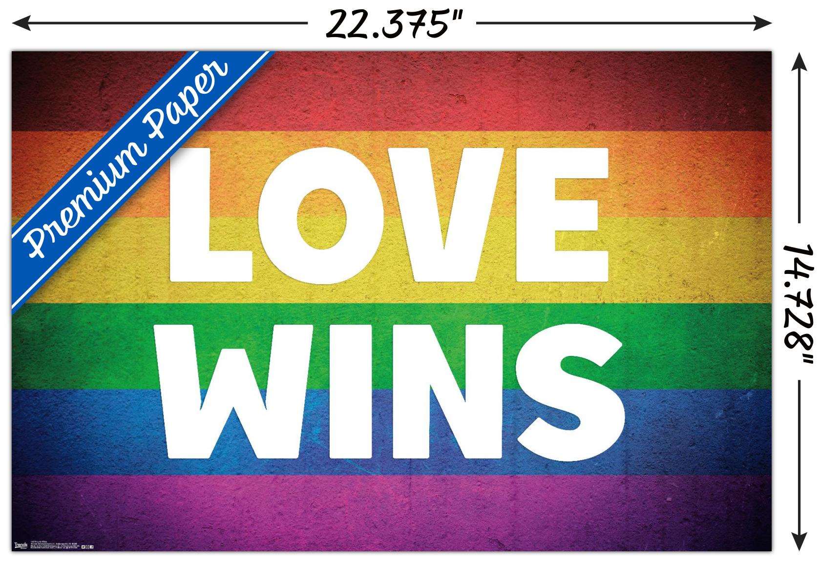 Love Wins Wall Poster, 14.725" x 22.375"