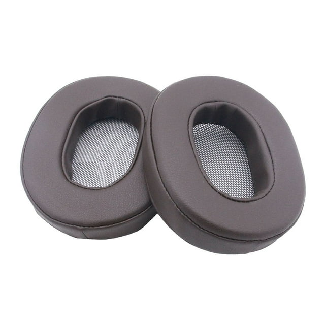 Kearding Par de almohadillas para los oídos, almohadillas para los oídos, almohadillas de cuero, auriculares montados en la cabeza, repuesto de piezas Relojes inteligentes Marrón