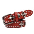 thumbnail image 2 of Punk riveted rock, denim belt, red crocodile pattern embossed PU material Men's belt, punk style denim belt for men and women - the best choice for gifting, Rock Fashion, Edgy Design, Stylish Buckle, 2 of 10