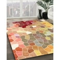 thumbnail image 3 of Ahgly Company Machine Washable Indoor Rectangle Traditional Orange Area Rugs, 5' x 7', 3 of 7