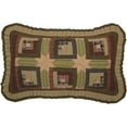 thumbnail image 3 of VHC Brands Tea Cabin Rustic King Sham Green Patchwork Cotton Hand Quilted Rectangle Bedroom Decor, 3 of 5