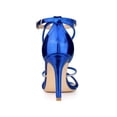 thumbnail image 2 of BLISSFUL STEP Women's Rhines Knot Strap Stiletto Heels Sandals Deep Blue 8.5, 2 of 7