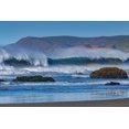 thumbnail image 2 of Peterson, Lee 32x23 Black Ornate Wood Framed with Double Matting Museum Art Print Titled - Waves in Cayucos II, 2 of 4