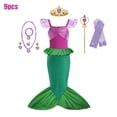 thumbnail image 3 of Disfraz de La Sirenita de Disney para niña, disfraz de princesa Ariel, ropa de playa para fiesta de cumpleaños, Vestidos de verano, 3 of 5