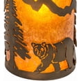 thumbnail image 3 of Meyda 178054 6 in. Northwoods Lone Bear Mini Pendant, Antique Copper & Amber Mica, 3 of 7