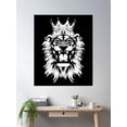 thumbnail image 2 of Wildlife Savannah Crown King Lion Poster Wall Art, Modern Wall Decor For Living Room Bedroom, 12x18 UNFRAMED, 2 of 3