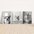 thumbnail image 4 of Hieng Corgi dog canvas painting in bathroom funny dog ​​poster cute animal wall decor for restroom farmhouse or guest bathroom playful pet artwork, 4 of 6