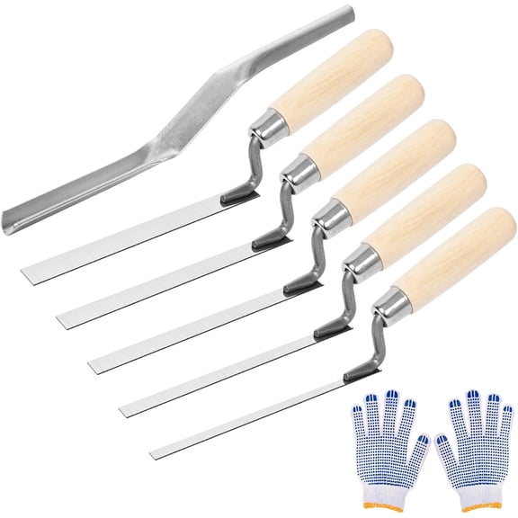 6-piece trowel set, pointed trowel brick joint pointing tool, for mortar repair and masonry tool