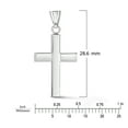 thumbnail image 2 of Amanda Rose Collection Solid 14K White Gold Cross Pendant Necklace for Women - No Chain, 2 of 3