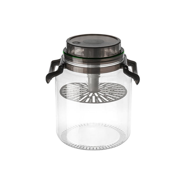 Tarro Recipiente de Almacenamiento Redondo Hermético con Asa, Contenedor de Fermentación, Elaboración de Cerveza, Cocina, Despensa, Encimera, Recipiente para Alimentos