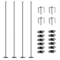 thumbnail image 1 of Outsunny String Light Poles, 8' Steel Light Poles for Outside, 4 Pack, 1 of 10