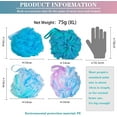 thumbnail image 6 of Happon Bath Shower Loofah Sponge, 4 Pack Body Wash Scrubber Exfoliator Loofa Pouf for Use in Shower, 75g Essential Skin Care Men Women Bathing Accessories, 6 of 6