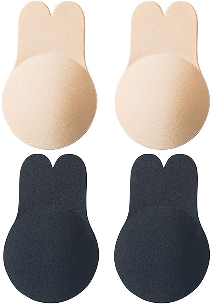 Comfyin Women Push up Nipplecovers Backless Sticky Bra Breast Lift Tape Strapless Adhesive Bra 