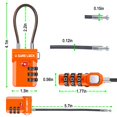thumbnail image 4 of SURE LOCK TSA Compatible Travel Luggage Locks, Inspection Indicator, Easy Read Dials (Orange 2 Pack), 4 of 4
