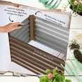 thumbnail image 5 of Outsunny 8x2x2ft Galvanized Raised Garden Bed Kit, Large Outdoor Metal Elevated Planter Box with Safety Edging for Flowers, Vegetables, Dark Brown, 5 of 9