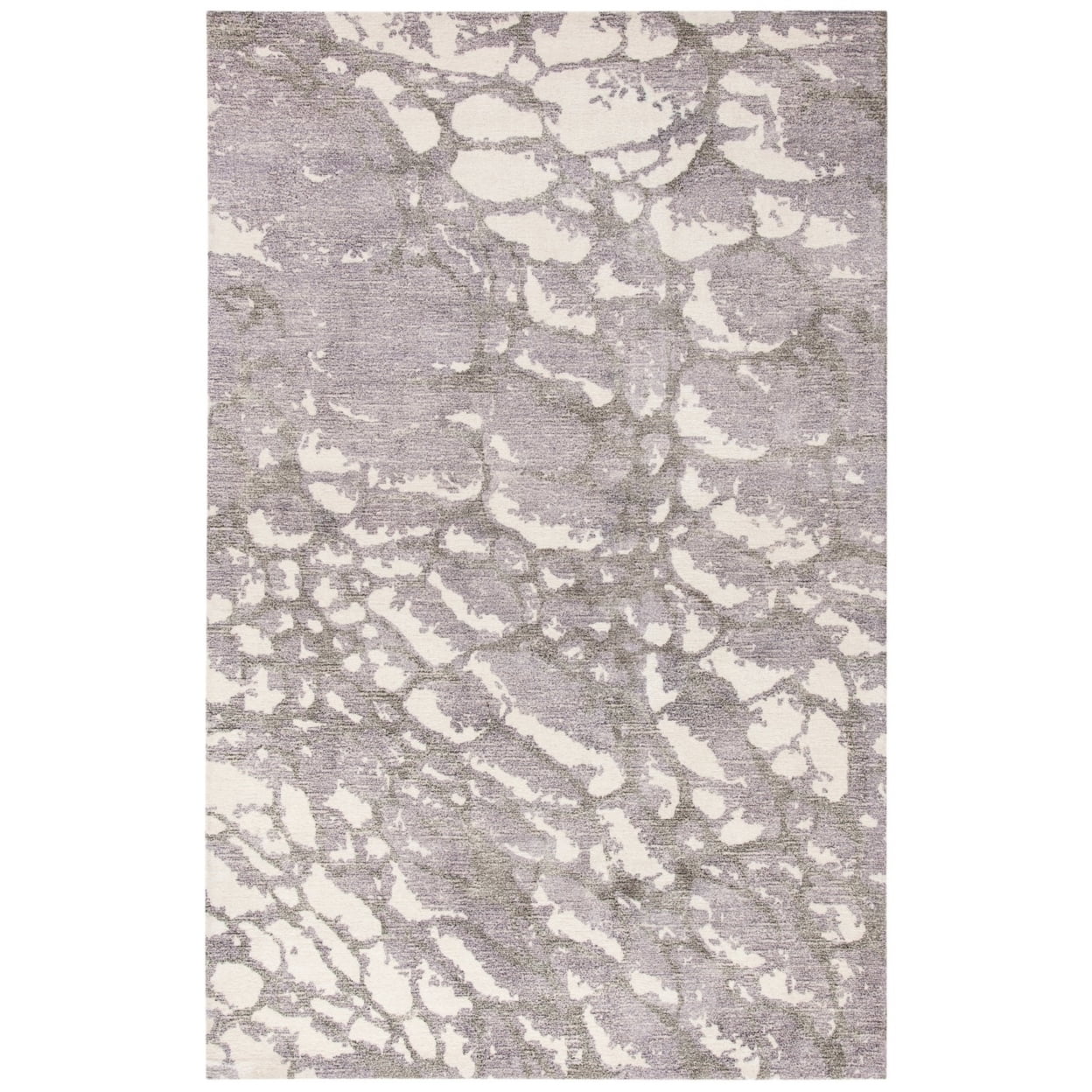 SAFAVIEH Restoration Vintage Conway Abstract Distressed Area Rug, Purple/Ivory, 5' x 8'