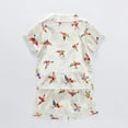thumbnail image 4 of Caqnni Toddler Girl Outfits Floral Tops Sleeveless Tank Tops Shorts Headband Summer Clothes Set Shorts Set Beige 6-12 Months, 4 of 4