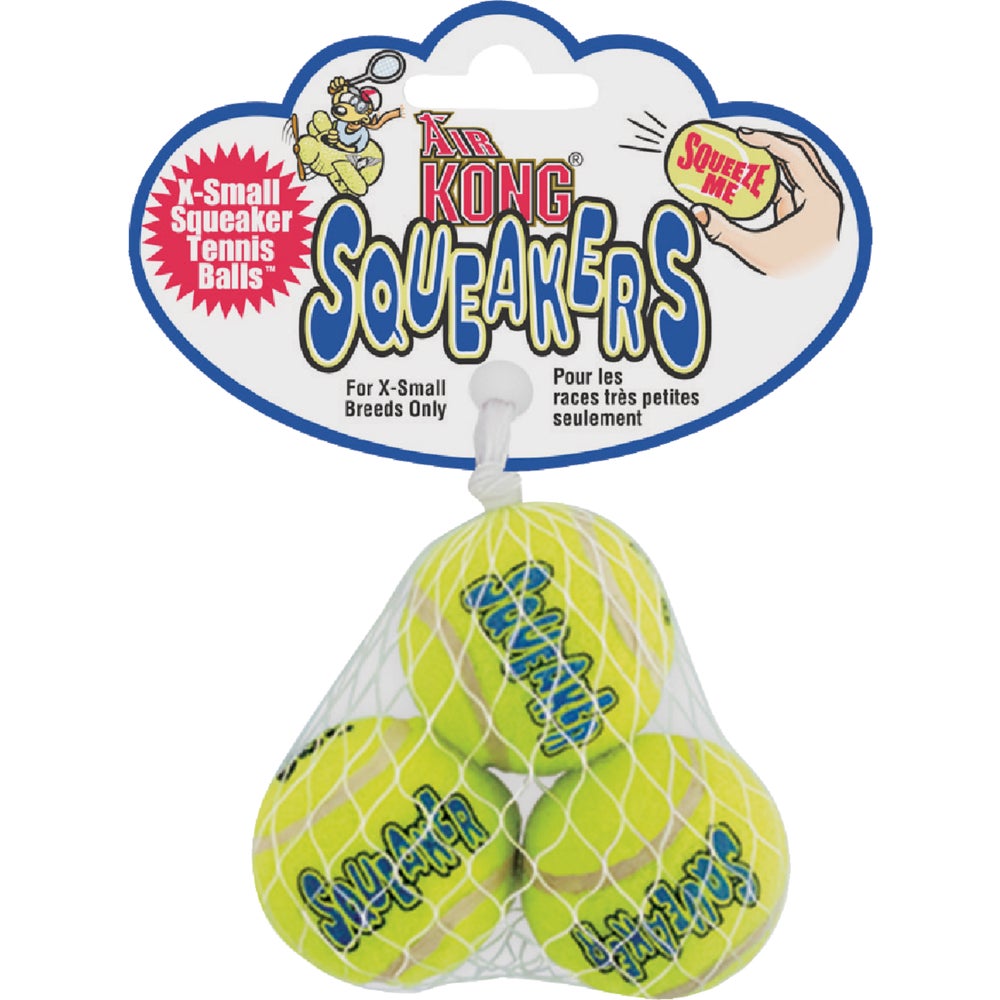 1PACK Air Kong Squeaky Extra Small Ball for Toy Breeds Only (3Pack