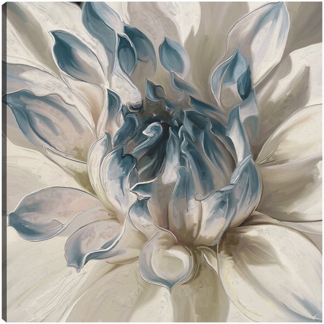 Cuadro Decorativo - Dalia diurna I Azul Jr Impresión en canvas, estrechado