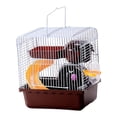 thumbnail image 4 of Jaula de viaje para cobayas, ratas, animales pequeños, 23 x 17 x 26 cm, para mascotas pequeñas Marrón, 4 of 8