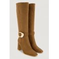thumbnail image 2 of Women's Buckle Strap Square Toe Knee High Boots, 2 of 6