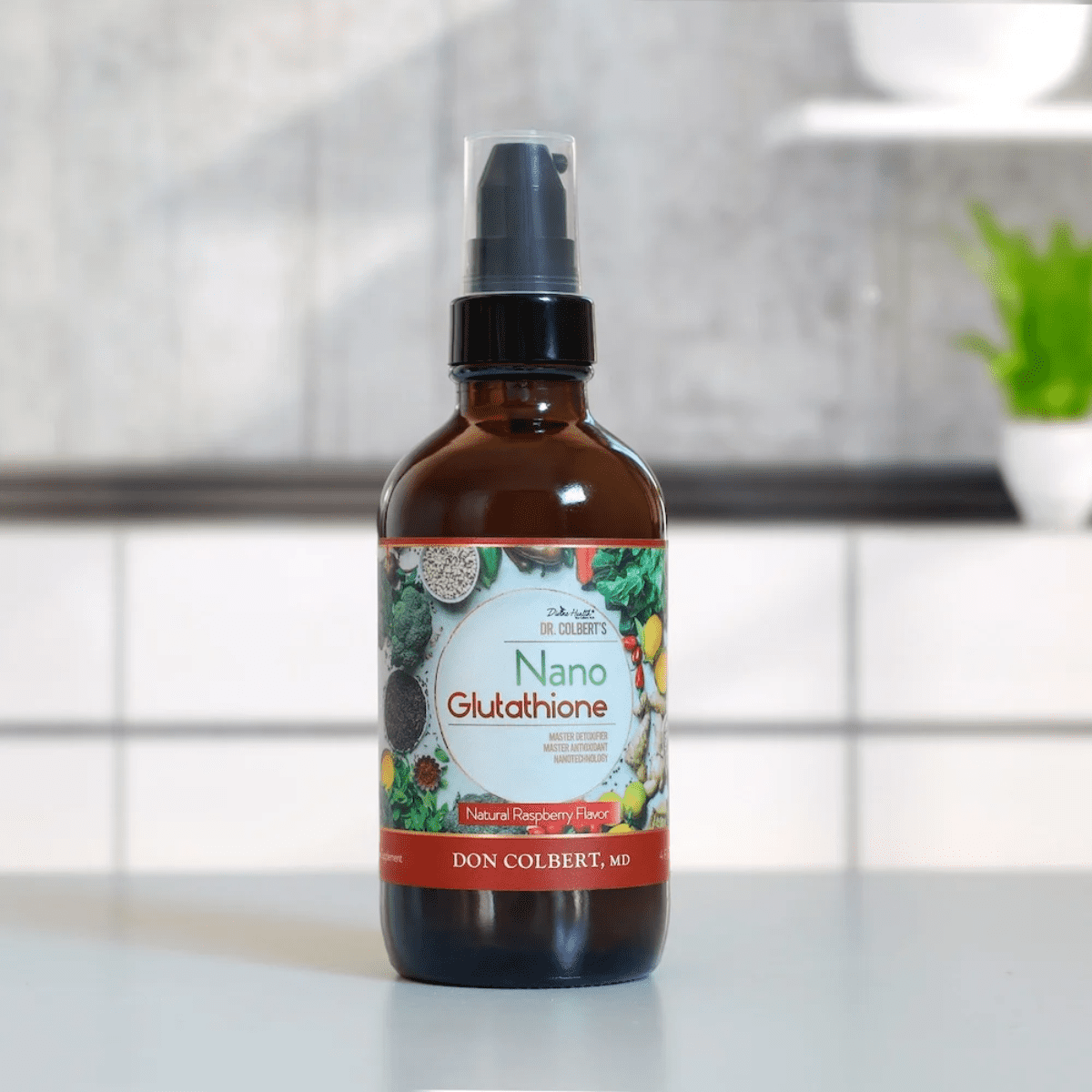 Dr. Colbert, MD Nano Reduced L-Glutathione Liquid Spray | Raspberry Flavor  | by Divine Health | Nanonization | Superior Absorption