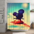 thumbnail image 1 of Cortina de ducha con dibujos animados de Mickey Mouse, cortina decorativa para bañera de baño para niñas y niños, cortina de baño de tela impermeable con 12 ganchos de plástico de 72 x 72 pulgadas, 1 of 8