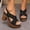 Black, variant on Eltusu Women Heeled Sandals, Open Toe High Heels No Slip Adjustable Dress Sandals Shoes Black Size 9