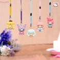 thumbnail image 2 of Sanrio Kawaii Kuromi Melody pompón Purin Cinnamorol llavero colgante para teléfono móvil de dibujos animados, lindo encanto, accesorios de Anime, regalo, 2 of 4