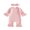 Pink, variant on Cenuakty Baby Girls Fall Outfits Cute Solid Color Long Sleeve Romper and Headband