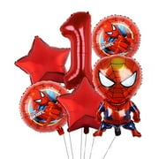 Avengers Marvel Heroes, Spider-Man, Hulk, Captain America, Round Aluminum Film Balloon Set