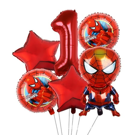 Avengers Marvel Heroes, Spider-Man, Hulk, Captain America, Round Aluminum Film Balloon Set