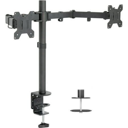 VIVO Dual LCD Monitor Desk Mount Stand Heavy Duty Fully Adjustable fits 2 Screens up to 27