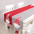 thumbnail image 3 of Xmas Doll Table Runner Pliable Confortable Noël Gris Larme-Résistance Set de Table Festif Réutilisable Rectangulaire Imprimé Nappe Fête, 3 of 6