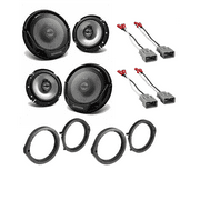 2 Kenwood KFC-1665S 6.5" Car Stereo Speaker & Speaker Adapter Wire Harness for Honda Acura