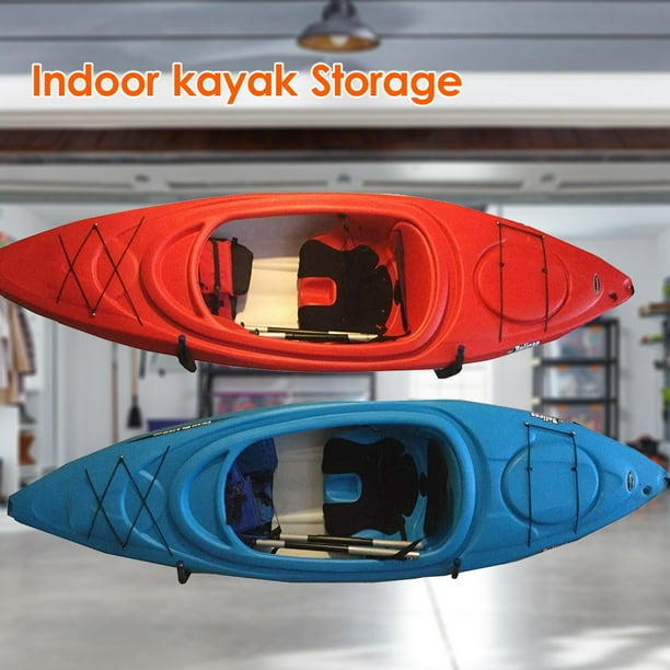 Amdohai Heavy Duty Garage Hooks Storage Utility Hooks Wall Mounted Kayak Hooks Hangers Organizer with Screws and Wall Anchors 4 Pcs Black Large J hook Walmart