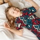 thumbnail image 5 of Balery Geometric Elements Conjunto de Pijama Infantil de Manga Corta con Estampado – Ropa de Dormir de Algodón Suave-XX-Large, 5 of 6