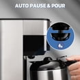 thumbnail image 3 of 8-Cup Programmable Coffee Maker with Thermal Carafe, Touch Screen Timer, Auto Shut off & Pause-Serve Feature, Strong Brew Option, Stainless Steel & Black, 3 of 9