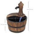 thumbnail image 3 of Outsunny Fontaine de Jardin Extérieure en Baril avec Pompe Électrique, Carbonisée, 3 of 10