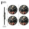 thumbnail image 2 of Non-Ticking Silent Wall Clocks Battery Operated Personalized Decor Clock for Bathroom,Office-Bald Eagle Sitting On American Flag（14inch）, 2 of 4