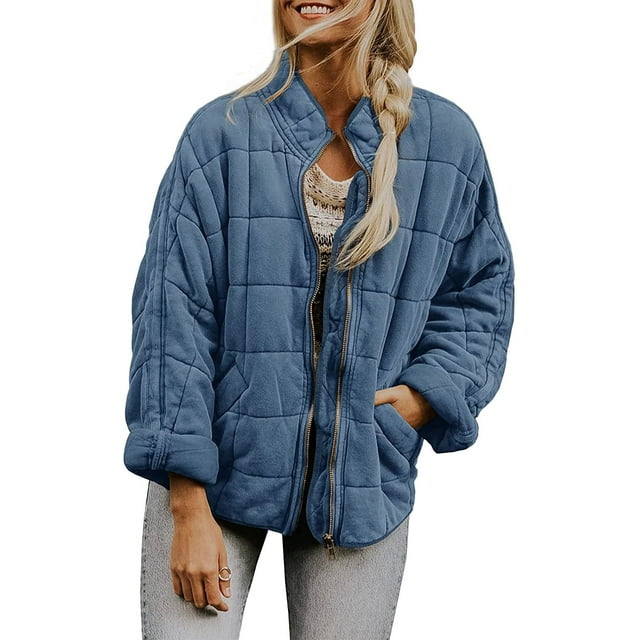 REDHOTYPE Veste à Boutons Manches Longues pour Femmes avec Poches